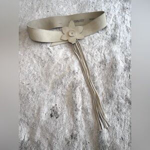 Bedo Genuine Leather, Suede Flower and Fringe Belt Sz M